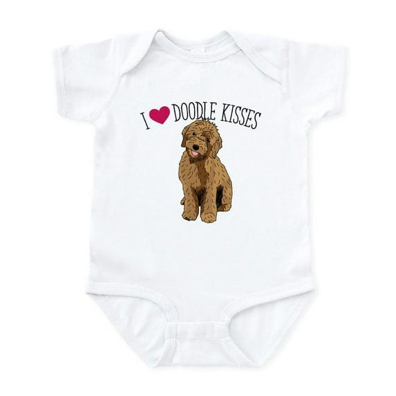 CafePress - I Love Doodle Kisses Baby Light Bodysuit - Baby Light Bodysuit, Size Newborn - 24 Months