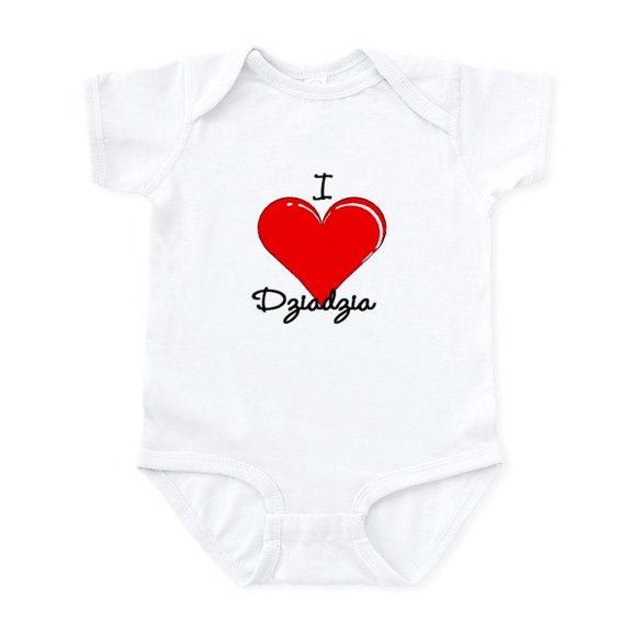 CafePress - I Love Dziadzia Infant Bodysuit - Baby Light Bodysuit, Size Newborn - 24 Months