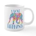 thumbnail image 1 of CafePress - I Love Elephants - 20 Oz White Ceramic Mega Mug, 1 of 5