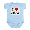 thumbnail image 1 of CafePress - I Love Ellen Infant Bodysuit - Baby Light Bodysuit, Size Newborn - 24 Months, 1 of 4