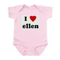 thumbnail image 1 of CafePress - I Love Ellen Infant Bodysuit - Baby Light Bodysuit, Size Newborn - 24 Months, 1 of 4