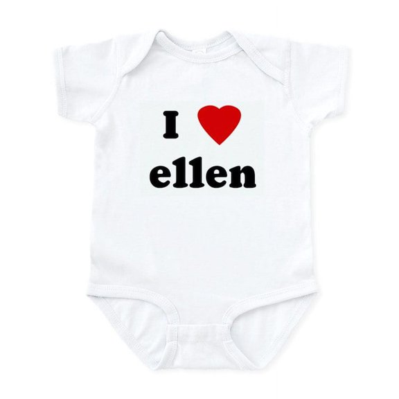 CafePress - I Love Ellen Infant Bodysuit - Baby Light Bodysuit, Size Newborn - 24 Months