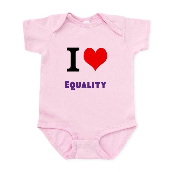 CafePress - I Love Equality Body Suit - Baby Light Bodysuit, Size Newborn - 24 Months