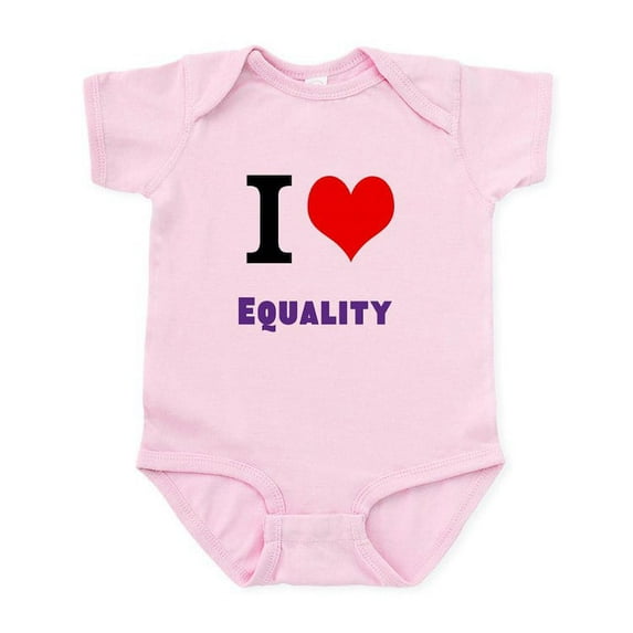 CafePress - I Love Equality Body Suit - Baby Light Bodysuit, Size Newborn - 24 Months