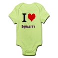 thumbnail image 1 of CafePress - I Love Equality Body Suit - Baby Light Bodysuit, 1 of 1