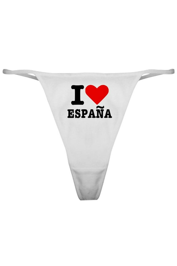 - I Love España Spain Classic Thong - Women's Novelty Thong Panties Underwear