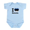 thumbnail image 1 of CafePress - I Love Estonia Infant Bodysuit - Baby Light Bodysuit, Size Newborn - 24 Months, 1 of 4