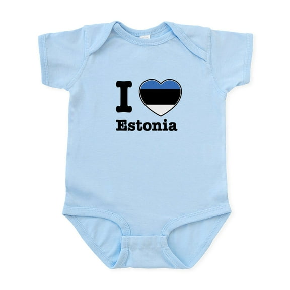 CafePress - I Love Estonia Infant Bodysuit - Baby Light Bodysuit, Size Newborn - 24 Months