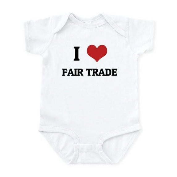 CafePress - I Love Fair Trade Infant Creeper - Baby Light Bodysuit, Size Newborn - 24 Months