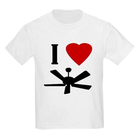 CafePress - I Love Fans Kids Light T Shirt - Light T-Shirt Kids XS-XL