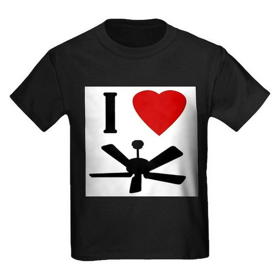 CafePress - I Love Fans T Shirt - Dark T-Shirt Kids XS-XL