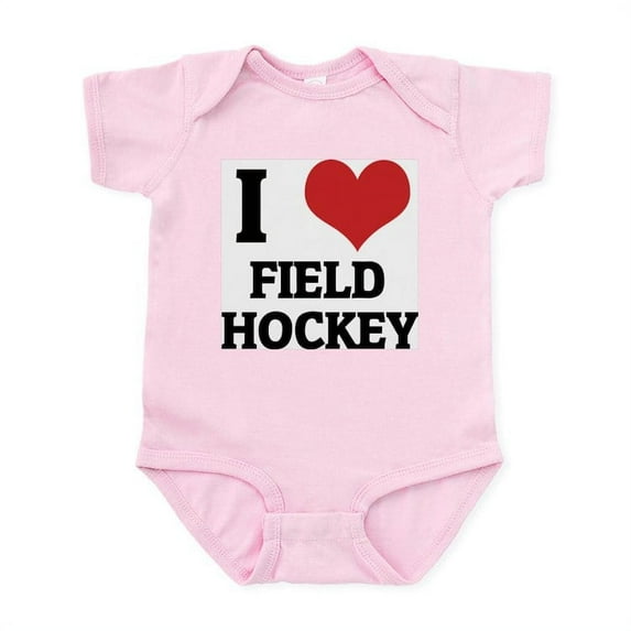 CafePress - I Love Field Hockey Infant Creeper - Baby Light Bodysuit, Size Newborn - 24 Months