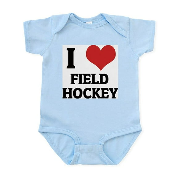 CafePress - I Love Field Hockey Infant Creeper - Baby Light Bodysuit, Size Newborn - 24 Months