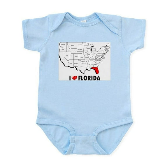 CafePress - I Love Florida Infant Bodysuit - Baby Light Bodysuit, Size Newborn - 24 Months