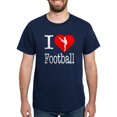 thumbnail image 1 of CafePress - I Love Football Dark T Shirt - Men's Classic Cotton T-Shirts, 1 of 2