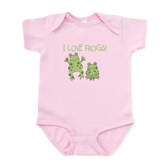 CafePress - I Love Frogs Infant Bodysuit - Baby Light Bodysuit, Size Newborn - 24 Months