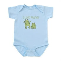 CafePress - I Love Frogs Infant Bodysuit - Baby Light Bodysuit, Size Newborn - 24 Months