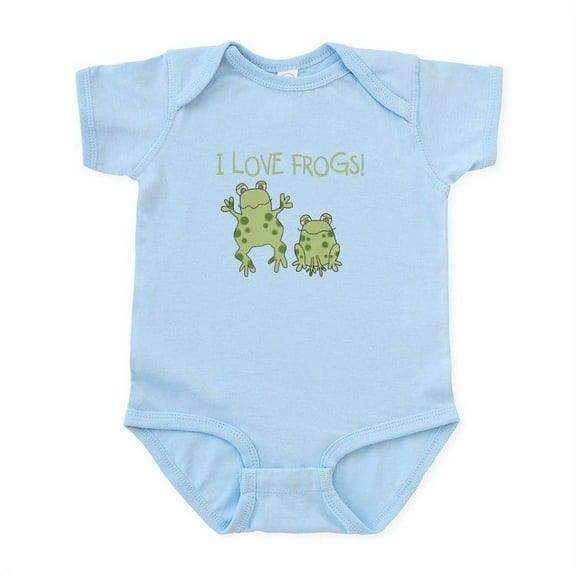 CafePress - I Love Frogs Infant Bodysuit - Baby Light Bodysuit, Size Newborn - 24 Months