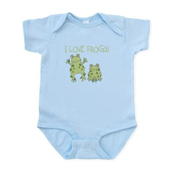 CafePress - I Love Frogs Infant Bodysuit - Baby Light Bodysuit, Size Newborn - 24 Months