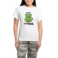 thumbnail image 1 of CafePress - I Love Frogs Women's Light Pajamas - Women's Short Sleeve Print T-Shirt and Pants Light Cotton Pajama Set, 1 of 7