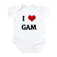 thumbnail image 1 of CafePress - I Love GAM Infant Bodysuit - Baby Light Bodysuit, Size Newborn - 24 Months, 1 of 4