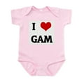 thumbnail image 1 of CafePress - I Love GAM Infant Bodysuit - Baby Light Bodysuit, Size Newborn - 24 Months, 1 of 4