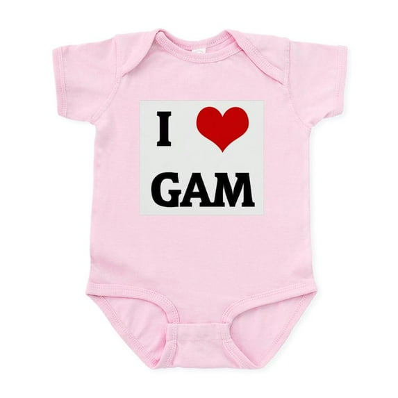 CafePress - I Love GAM Infant Bodysuit - Baby Light Bodysuit, Size Newborn - 24 Months