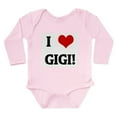 thumbnail image 1 of CafePress - I Love GIGI! Infant Creeper Body Suit - Long Sleeve Cotton Baby Bodysuit, 1 of 4