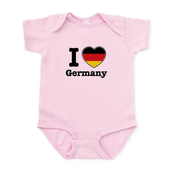 CafePress - I Love Germany Infant Bodysuit - Baby Light Bodysuit, Size Newborn - 24 Months