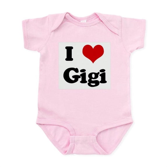 CafePress - I Love Gigi Infant Bodysuit - Baby Light Bodysuit, Size Newborn - 24 Months