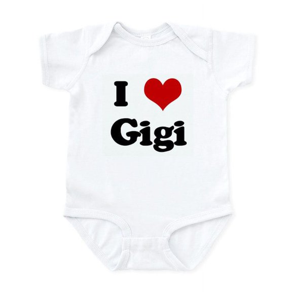 CafePress - I Love Gigi Infant Bodysuit - Baby Light Bodysuit, Size Newborn - 24 Months