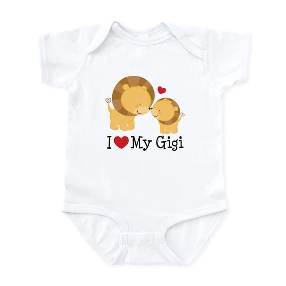 CafePress - I Love Gigi Infant Bodysuit - Baby Light Bodysuit, Size Newborn - 24 Months