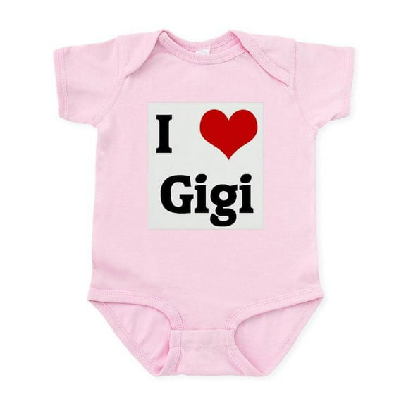 CafePress - I Love Gigi Infant Bodysuit - Baby Light Bodysuit, Size Newborn - 24 Months