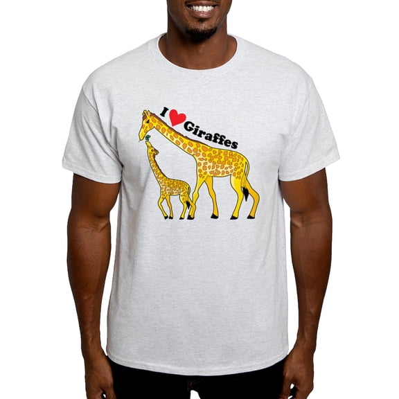 CafePress - I Love Giraffes Light T Shirt - Men's Classic Graphic T-Shirt