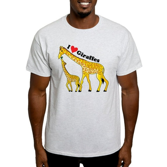 CafePress - I Love Giraffes Light T Shirt - Men's Classic Graphic T-Shirt