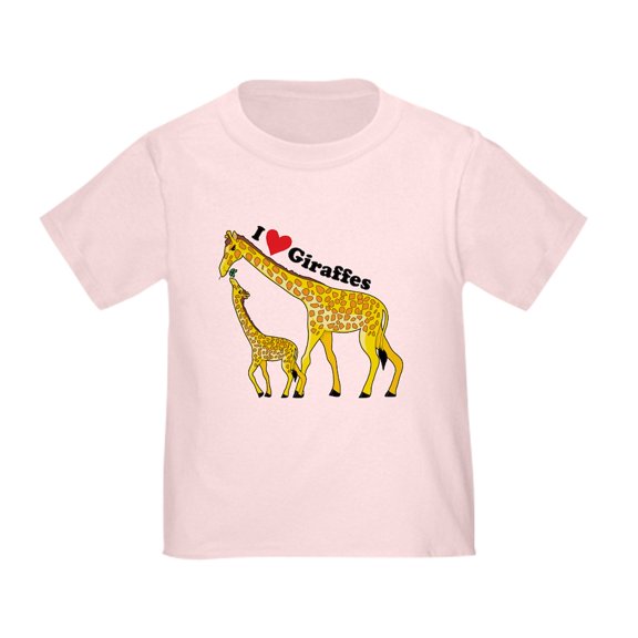 CafePress - I Love Giraffes Toddler T Shirt - Cute Toddler T-Shirt, 100% Cotton