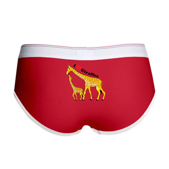CafePress - I Love Giraffes Women's Boy Brief - Women's Novelty Briefs, Size S-XL