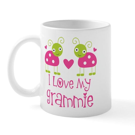 CafePress - I Love Grammie Ladybug Mug - 11 oz Ceramic Mug - Novelty Coffee Tea Cup