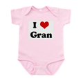 thumbnail image 1 of CafePress - I Love Gran Infant Bodysuit - Baby Light Bodysuit, Size Newborn - 24 Months, 1 of 4