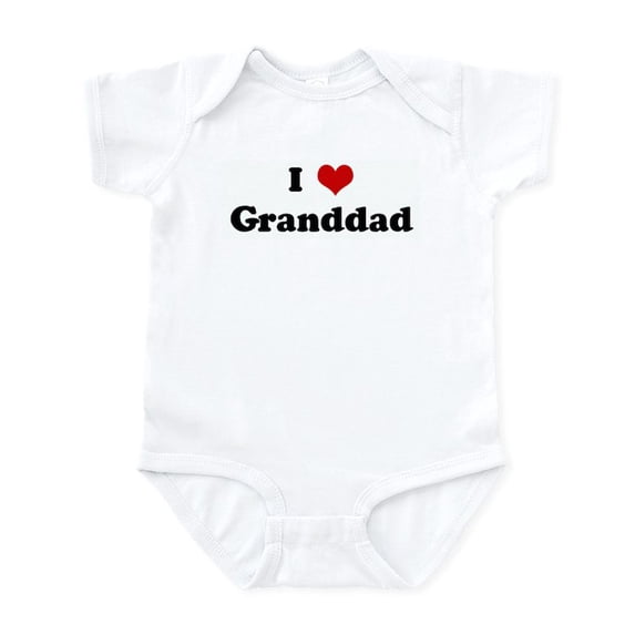 CafePress - I Love Granddad Infant Bodysuit - Baby Light Bodysuit