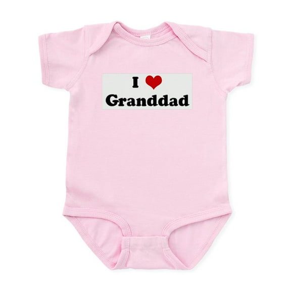 CafePress - I Love Granddad Infant Bodysuit - Baby Light Bodysuit