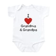 thumbnail image 1 of CafePress - I Love Grandma & Grandpa Infant Bodysuit - Baby Light Bodysuit, Size Newborn - 24 Months, 1 of 4