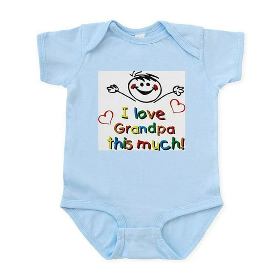 CafePress - I Love Grandpa (Boy) Infant Bodysuit - Baby Light Bodysuit, Size Newborn - 24 Months