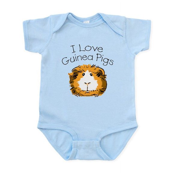 CafePress - I Love Guinea Pigs Infant Creeper - Baby Light Bodysuit, Size Newborn - 24 Months