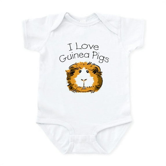 CafePress - I Love Guinea Pigs Infant Creeper - Baby Light Bodysuit, Size Newborn - 24 Months