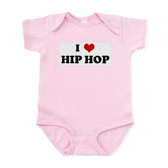 CafePress - I Love HIP HOP Infant Bodysuit - Baby Light Bodysuit, Size Newborn - 24 Months