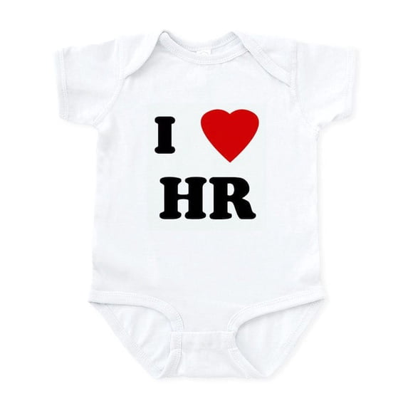 CafePress - I Love HR Infant Bodysuit - Baby Light Bodysuit, Size Newborn - 24 Months
