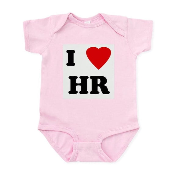 CafePress - I Love HR Infant Bodysuit - Baby Light Bodysuit, Size Newborn - 24 Months