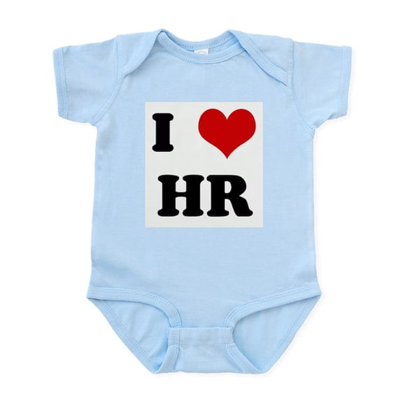 CafePress - I Love HR Infant Bodysuit - Baby Light Bodysuit, Size Newborn - 24 Months