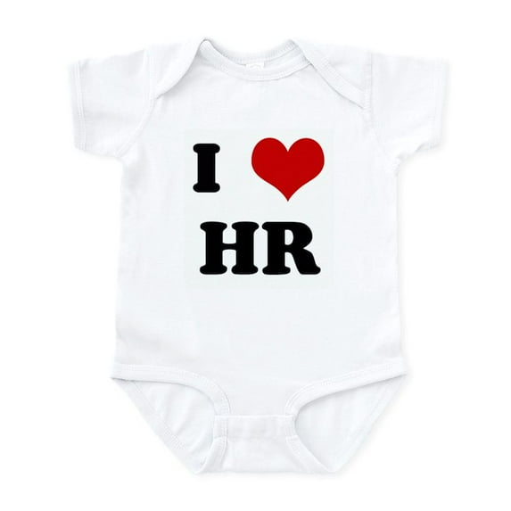 CafePress - I Love HR Infant Bodysuit - Baby Light Bodysuit, Size Newborn - 24 Months